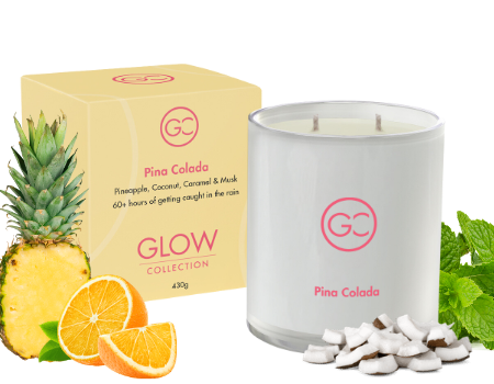 Pina Colada - Pineapple, Orange and Mint Scented Soy 2-Wick Grand Jar Candle