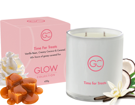 Time for Treats - Coconut &amp; Caramel Scented Soy 2-Wick Grand Jar Candle