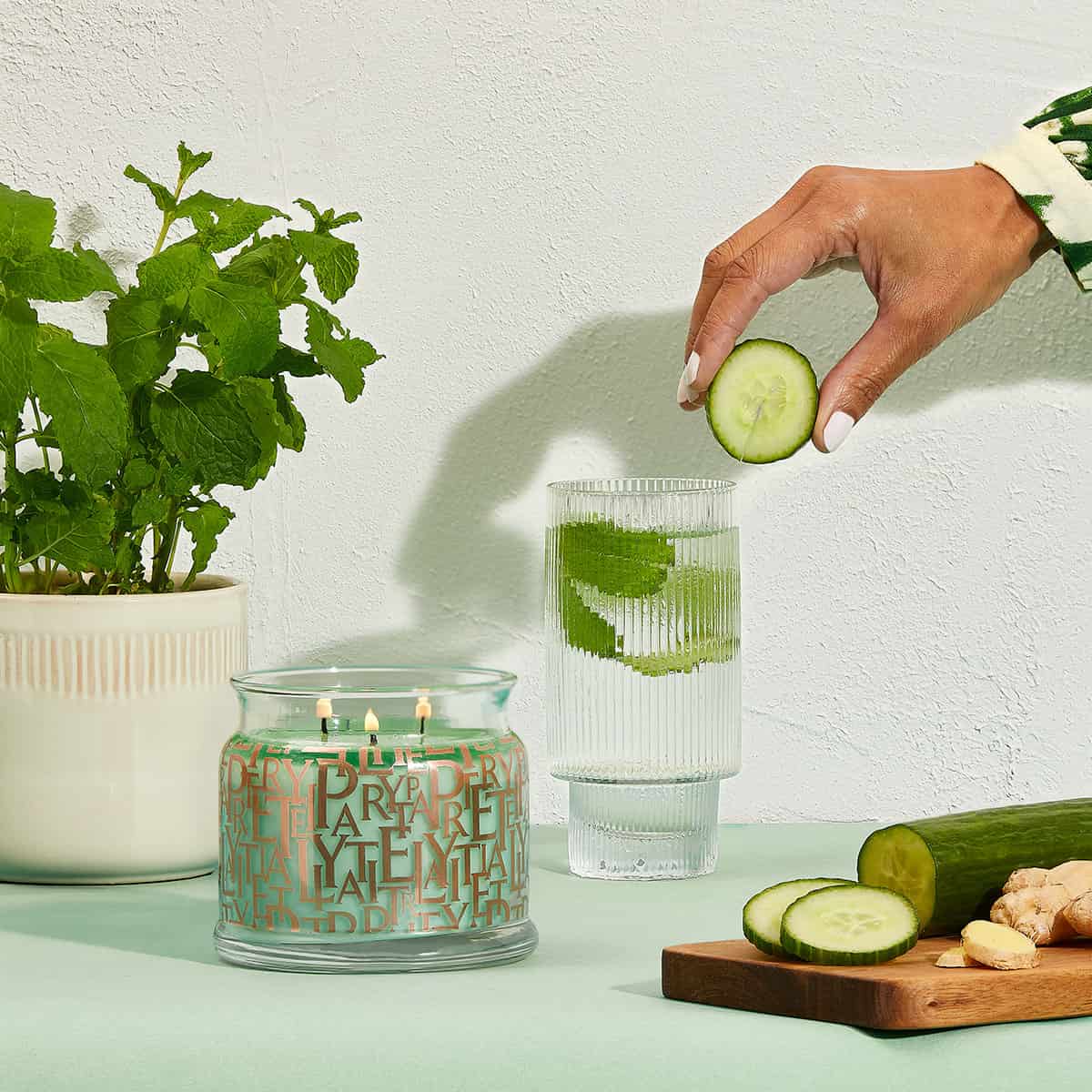 Cucumber Ginger Mint 3-Wick Jar Candle