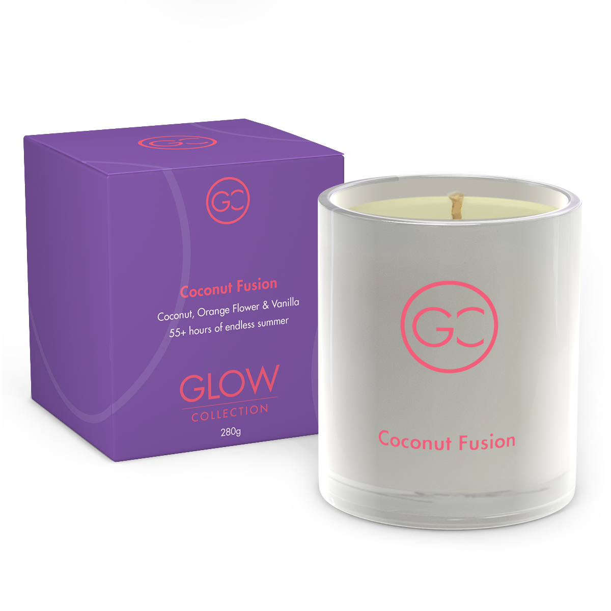 Coconut Fusion Scented Soy Candle 55hr Burn