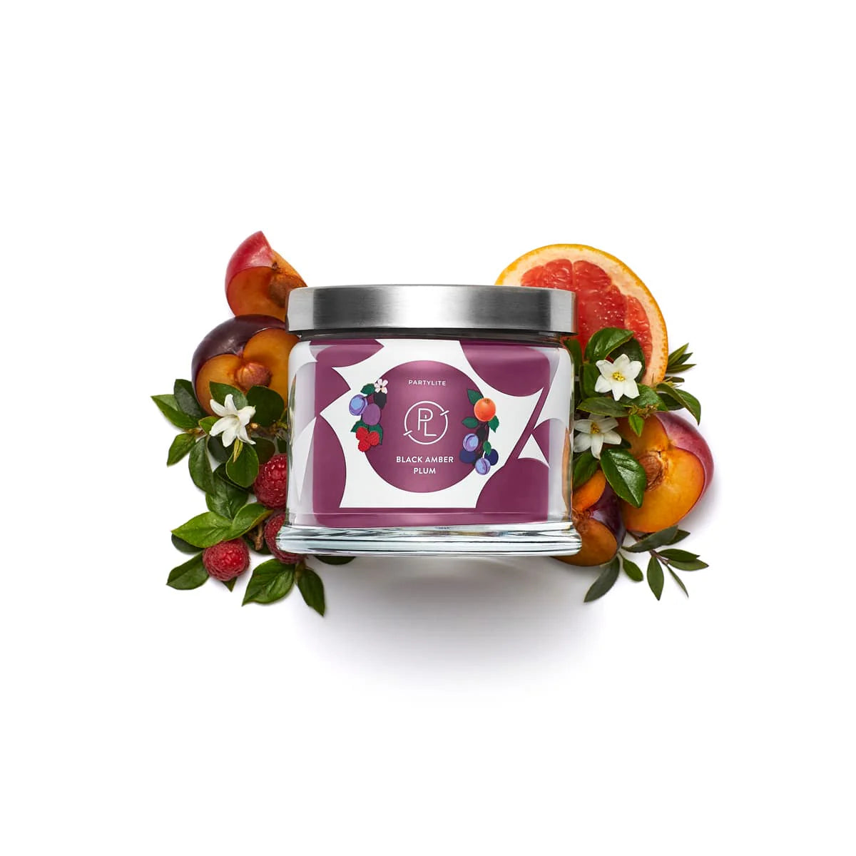 Black Amber Plum 3-Wick Jar Candle