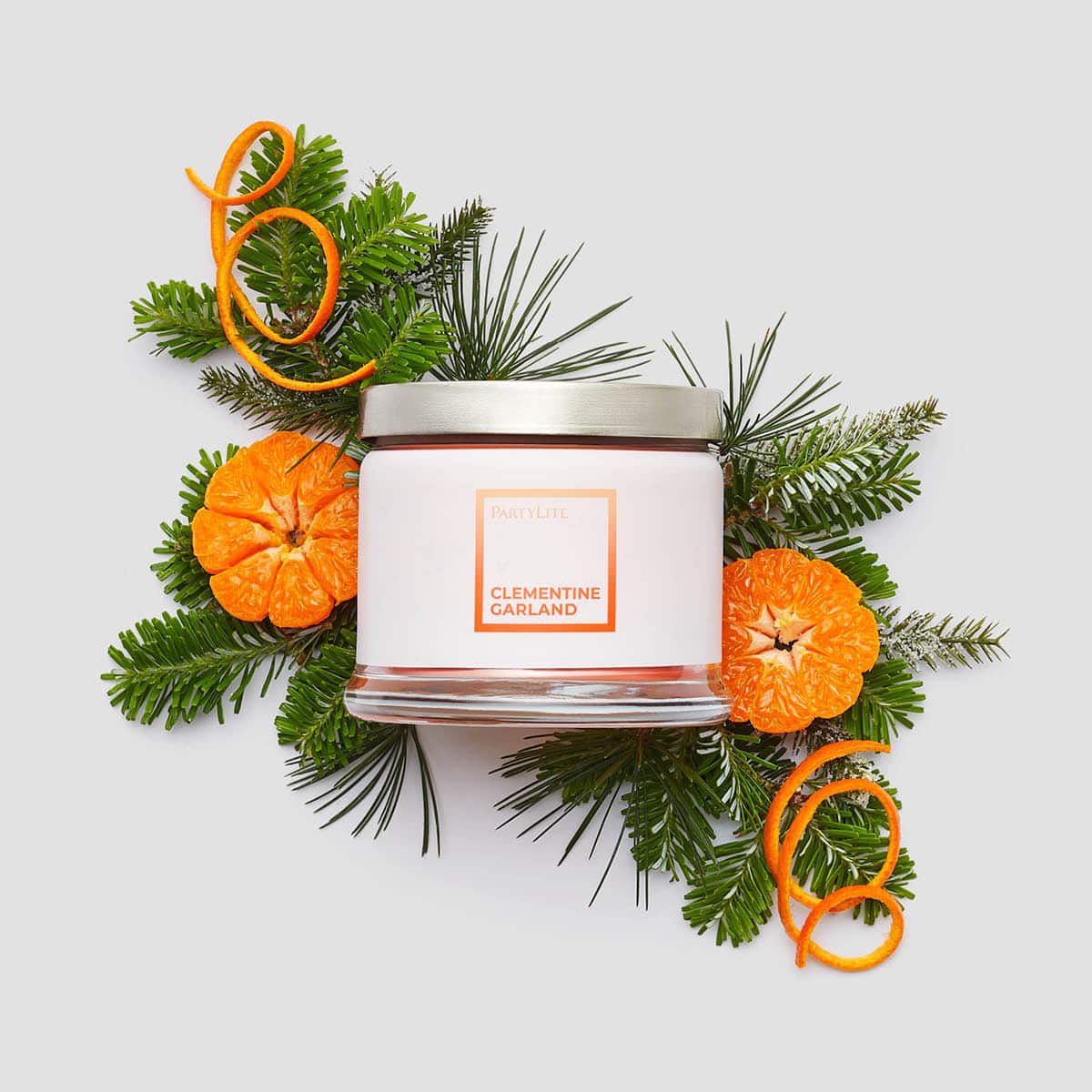 Clementine Garland 3-Wick Jar Candle