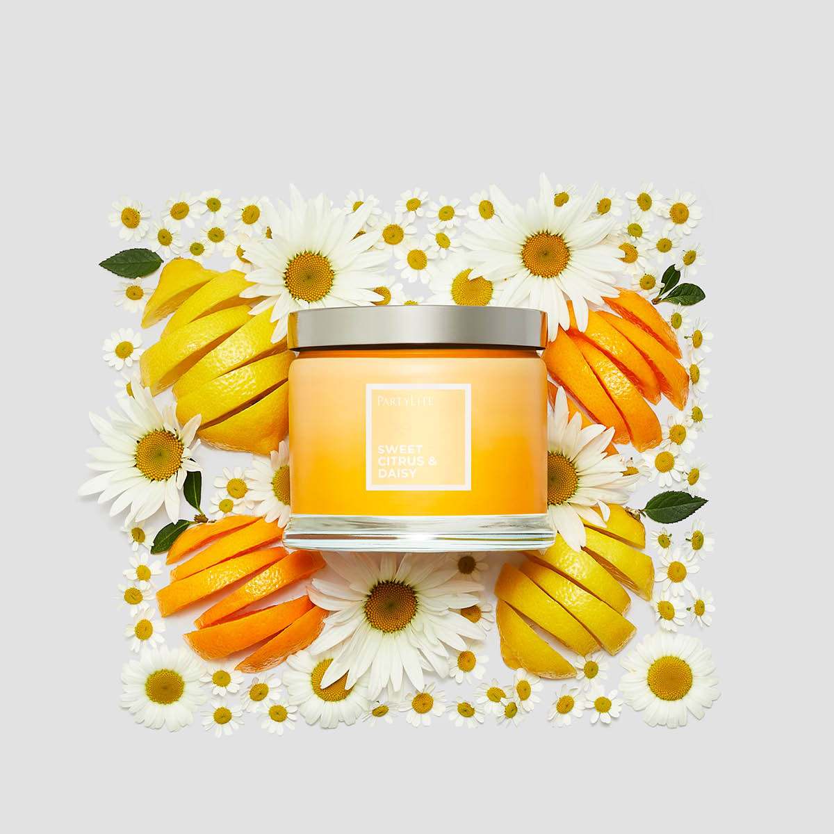 Sweet Citrus &amp; Daisy 3-Wick Jar Candle