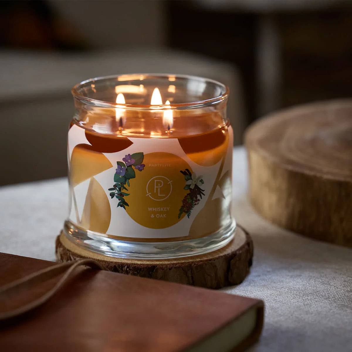 Whiskey &amp; Oak 3-Wick Jar Candle