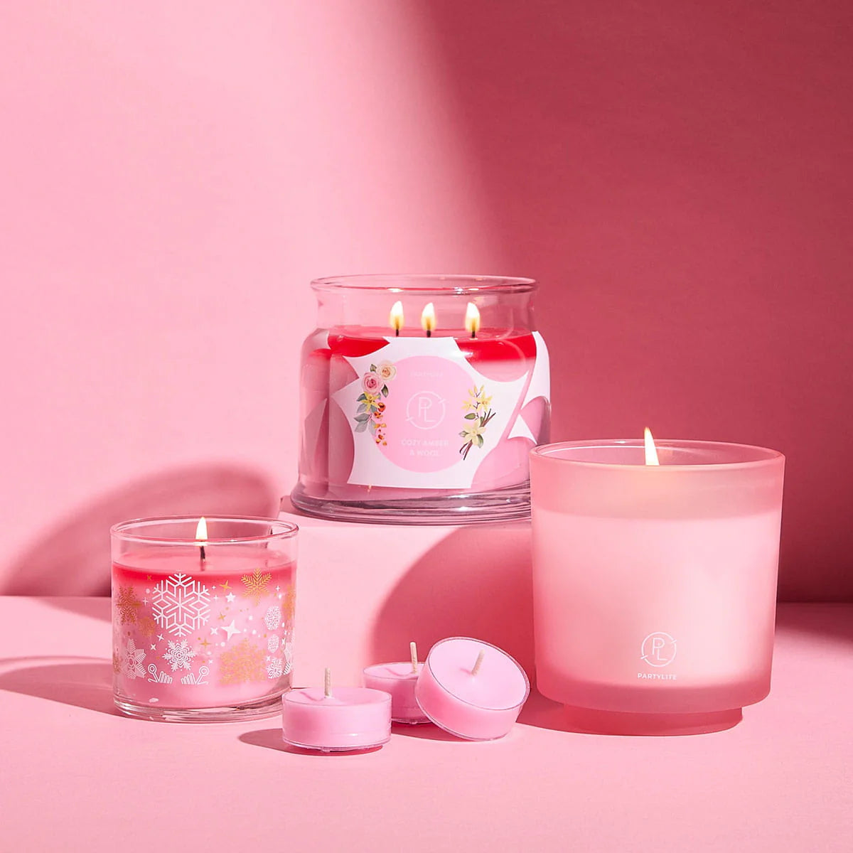 Refillable by PartyLite Cozy Amber & Wool Jar Candle