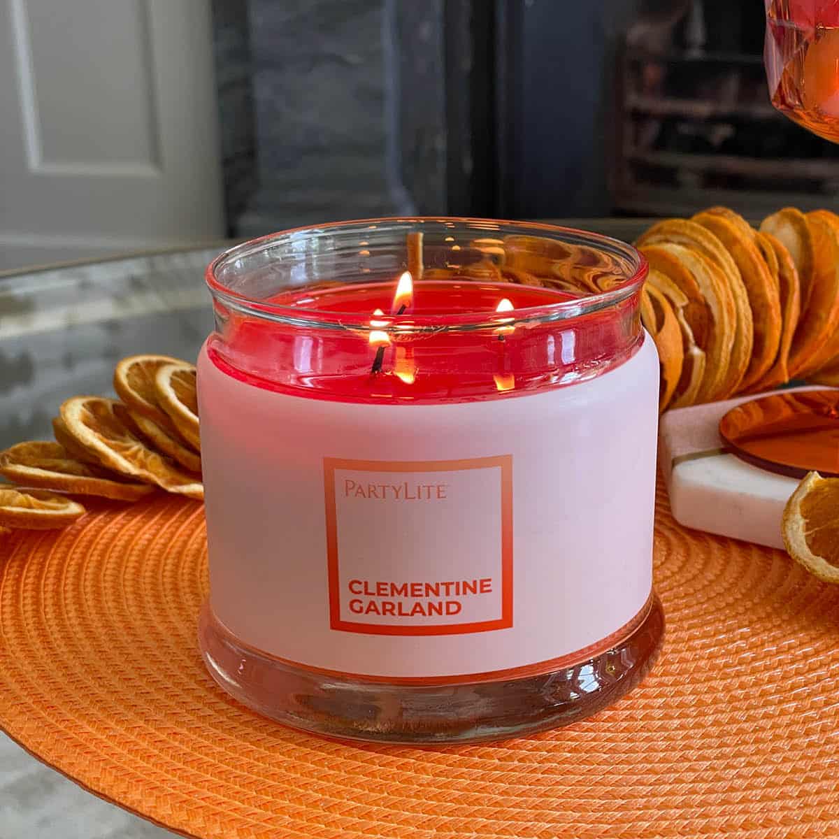 Clementine Garland 3-Wick Jar Candle