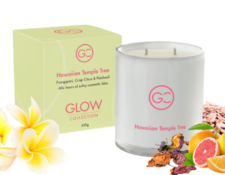 Hawaiian Temple Tree - Frangipani Scented Scented Soy 2-Wick Grand Jar Candle