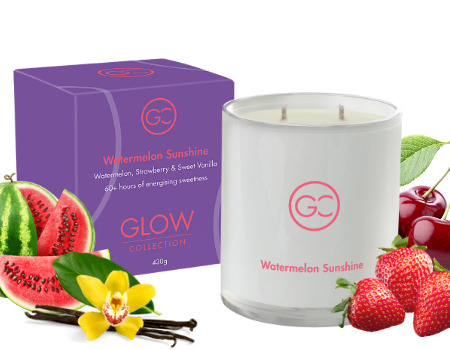 Watermelon Sunshine - Watermelon, Strawberry and Cherry Scented Scented Soy 2-Wick Grand Jar Candle