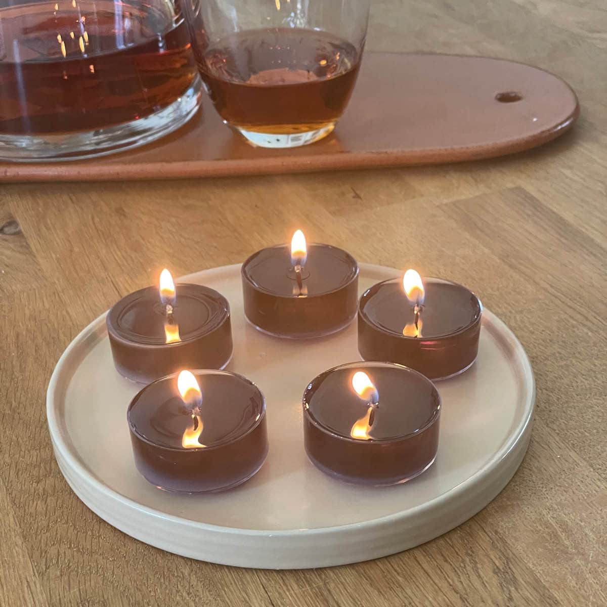 Warm Flannel &amp; Whiskey Universal Tealight Candles