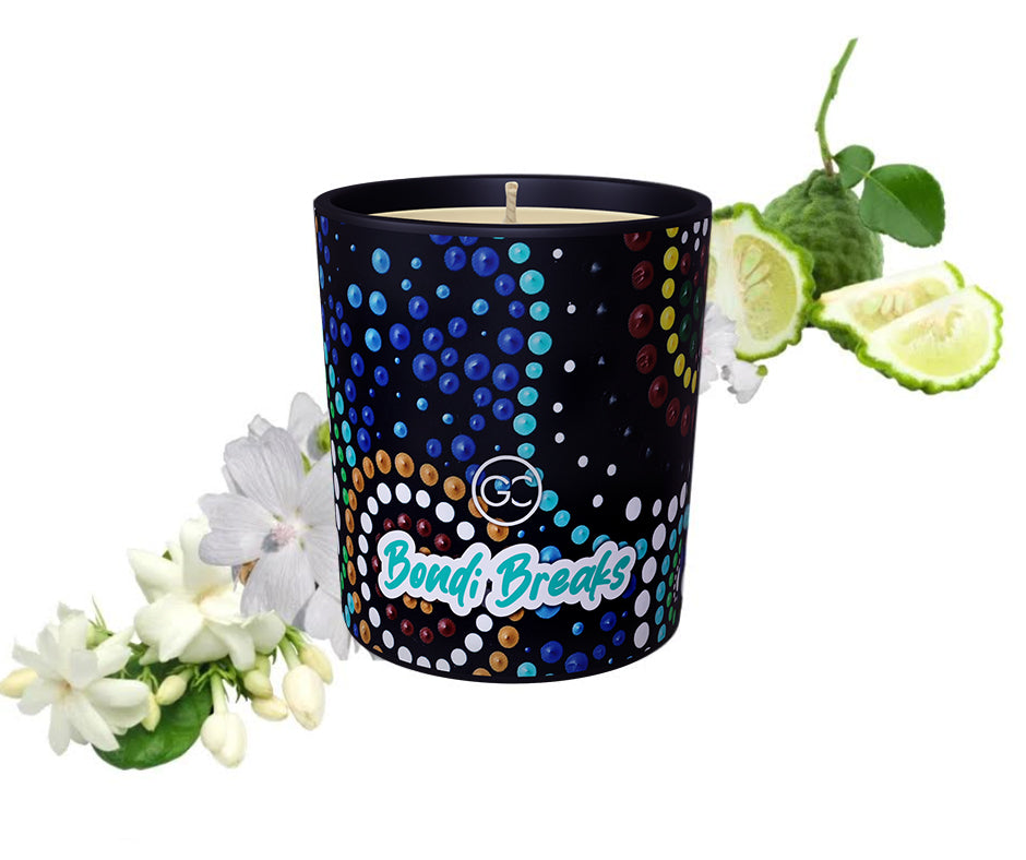 Bondi Breaks - Jasmine and Musk Scented Soy/Paraffin Candle 40hr Burn