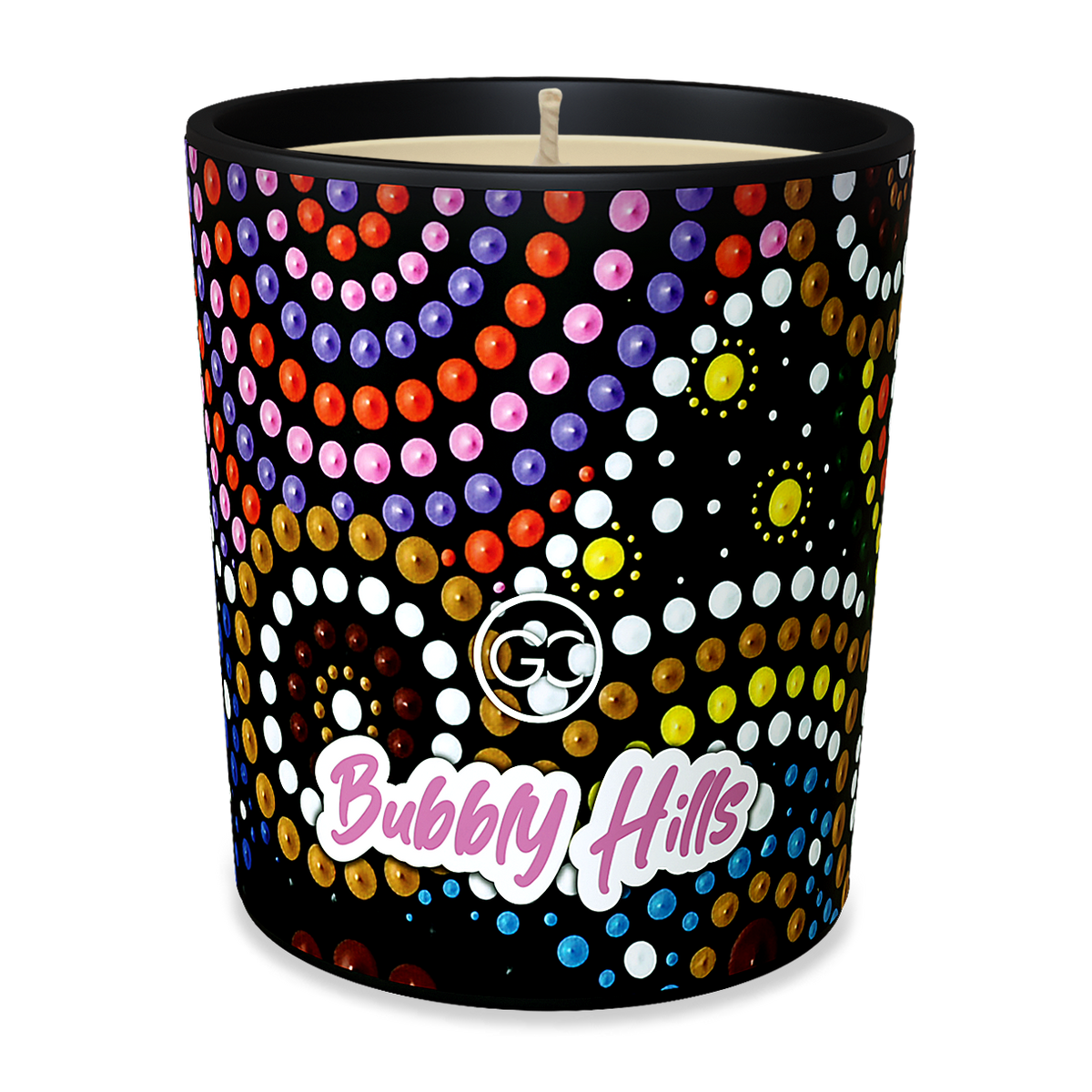 Bubbly Hills - Rhubarb and Vanilla Scented Soy Paraffin Candle 40hr Burn