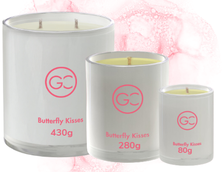 Butterfly Kisses - Sweet Pea and Rose Scented Soy 2-Wick Grand Jar Candle