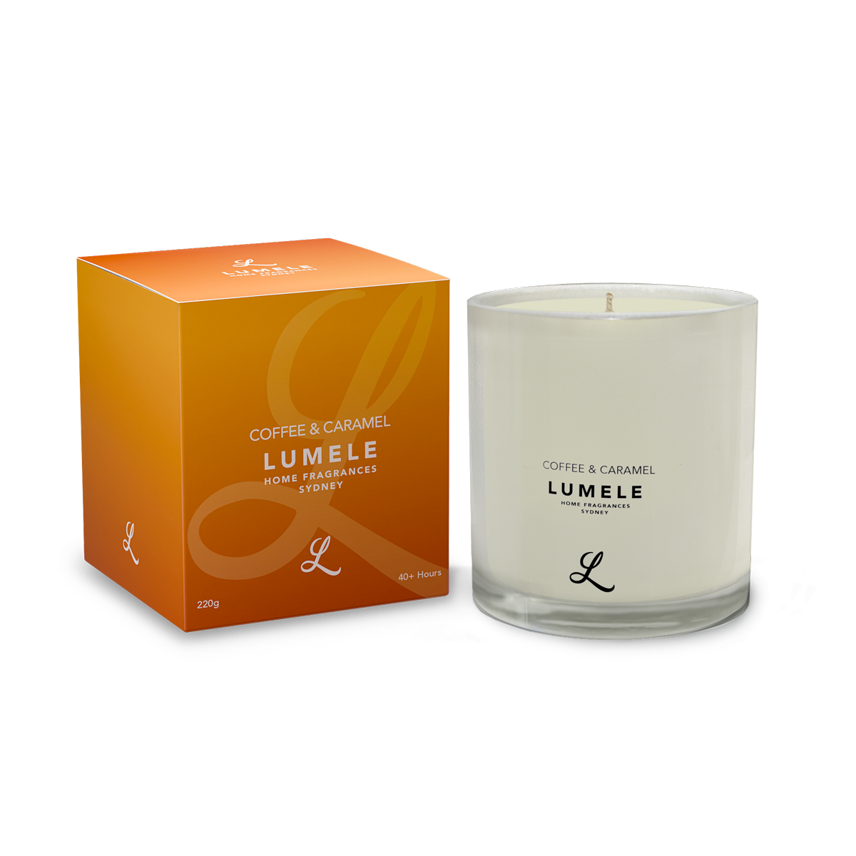 Coffee & Caramel - Lumele Collection - Coffee Caramel Scented Soy Candle 50hr Burn