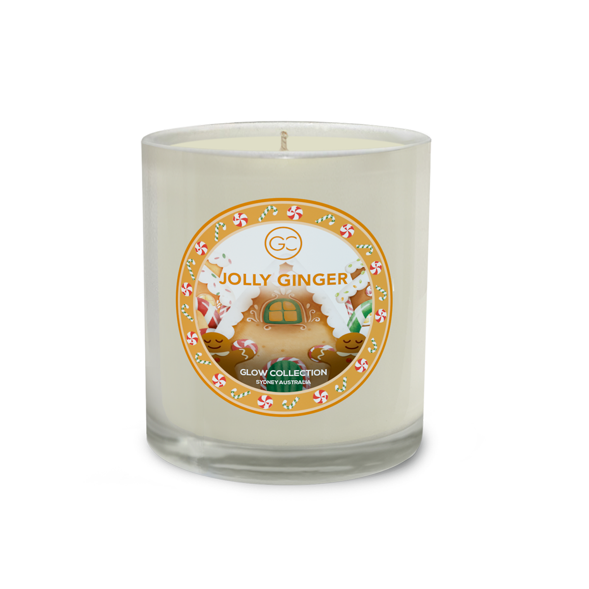 Jolly Ginger - Christmas Collection - Gingerbread Spice Scented Soy Candle  55hr Burn