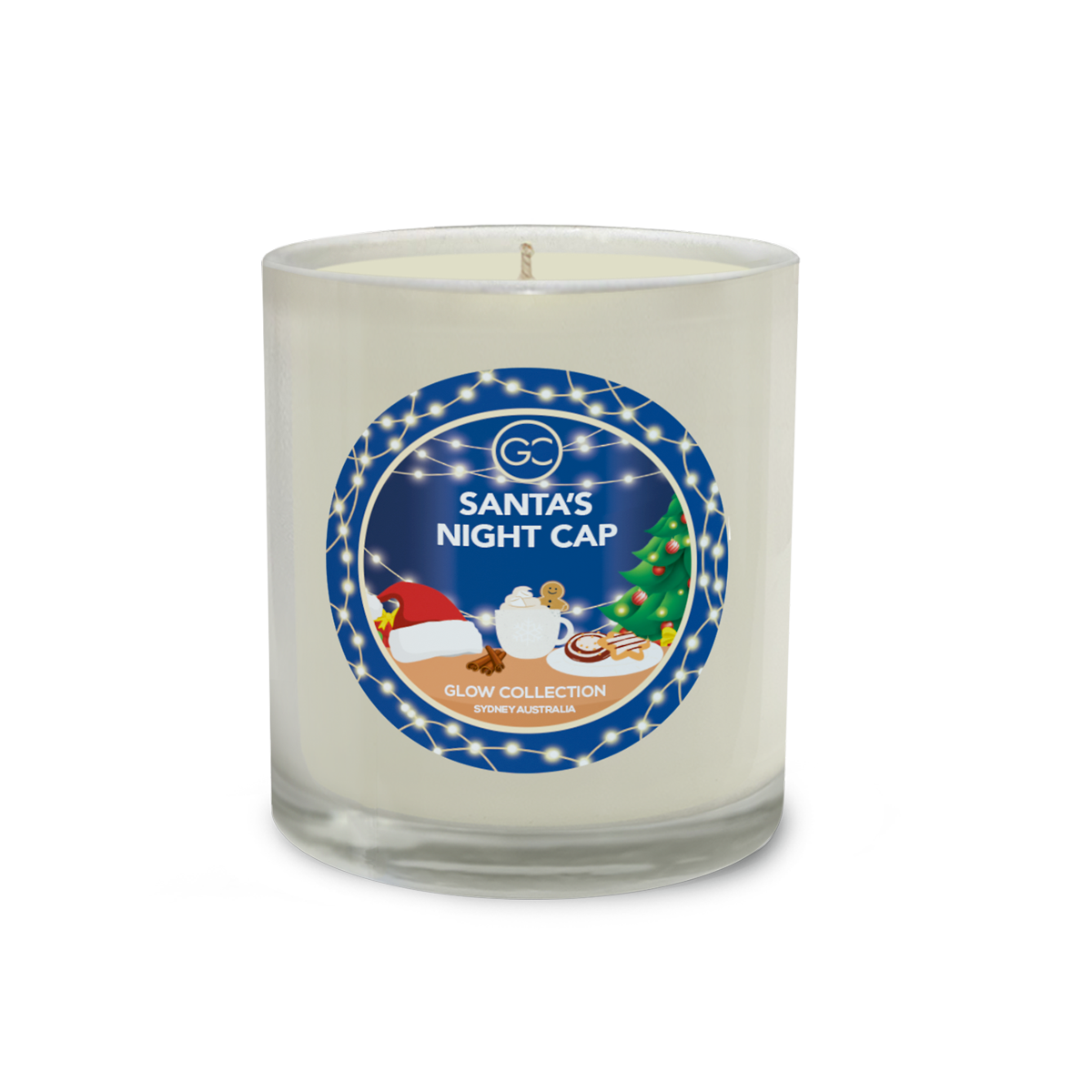 Santa&#39;s Night Cap - Christmas Collection - Cinnamon &amp; Vanilla Bean Scented Soy Candle 55hr Burn