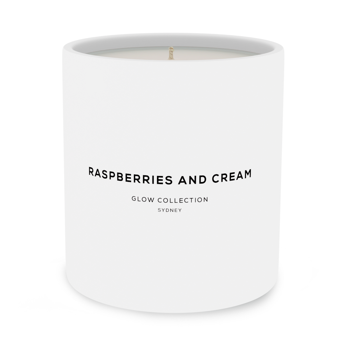 Raspberries &amp; Cream - Signature Collection - Raspberry &amp; Cream Scented Soy Candle 55hr Burn