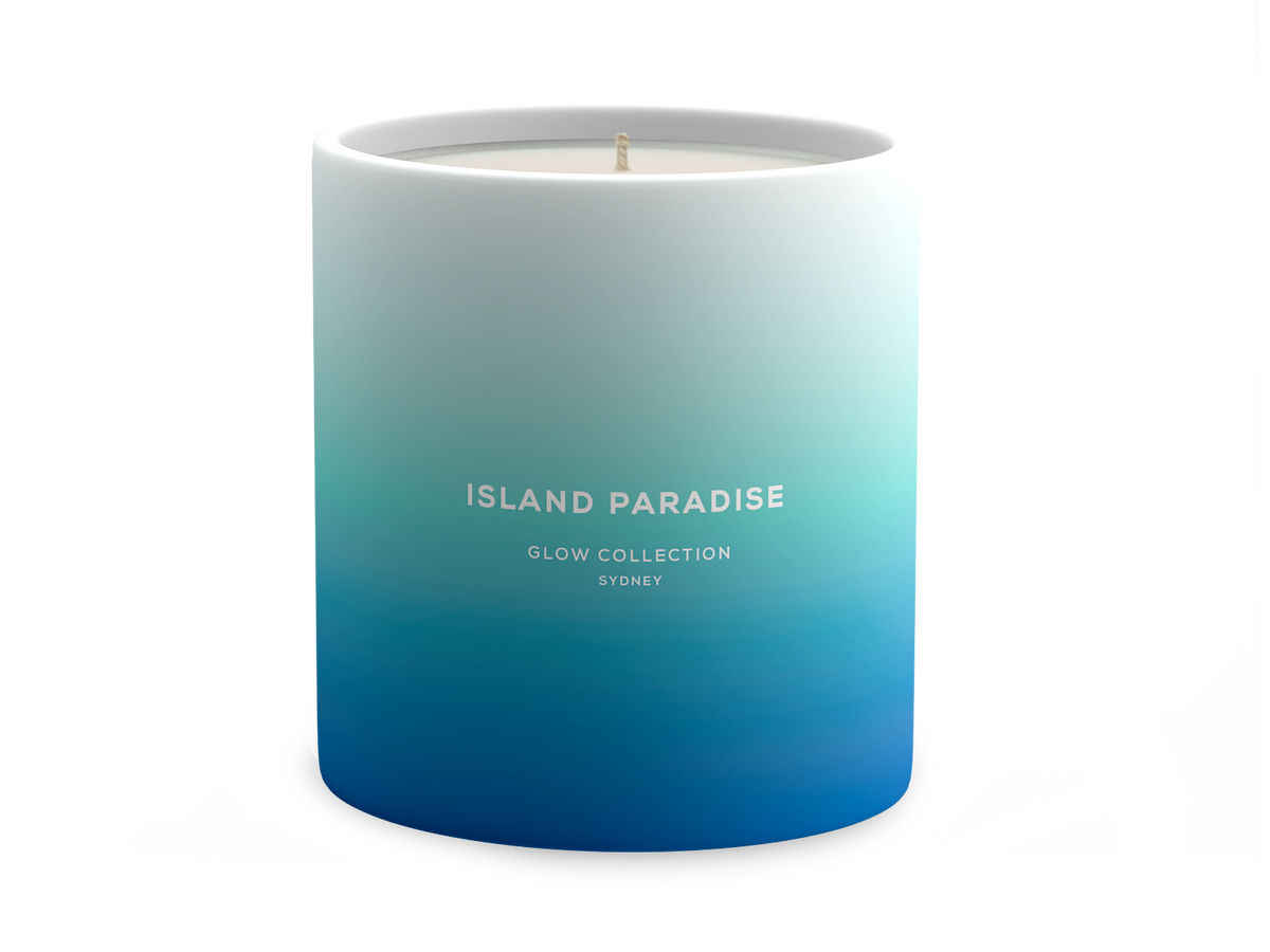 Island Paradise - Glow Summer Collection - Orange &amp; Pineapple Scented Soy Candle 55hr Burn