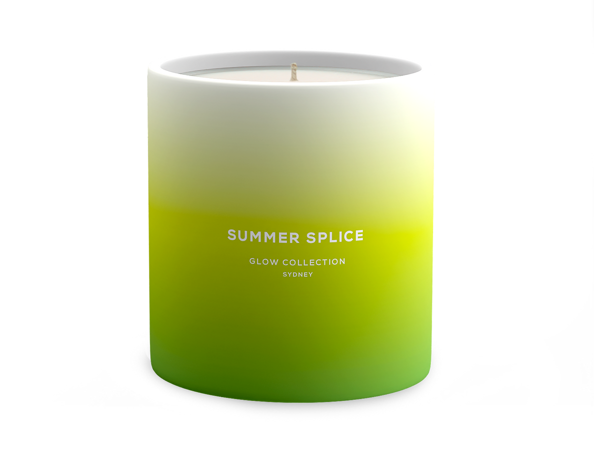 Summer Splice - Glow Summer Collection - Coconut &amp; Lime Scented Soy Candle 55hr Burn