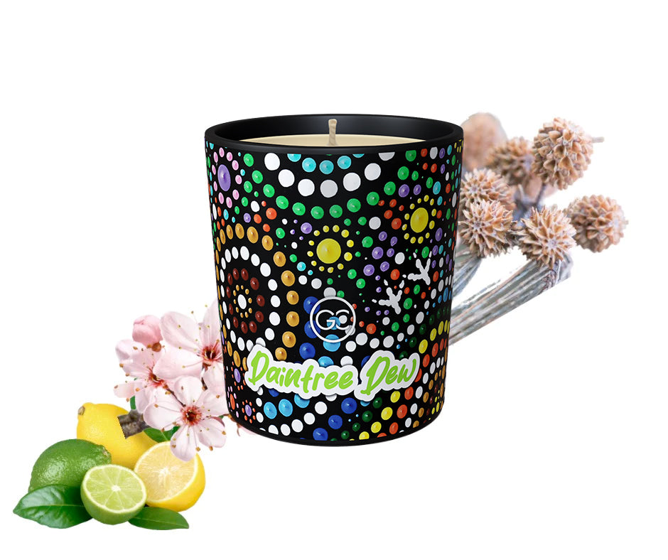 Daintree Dew- Fresh Citrus and Cedarwood Scented Soy Paraffin Candle 40hr Burn