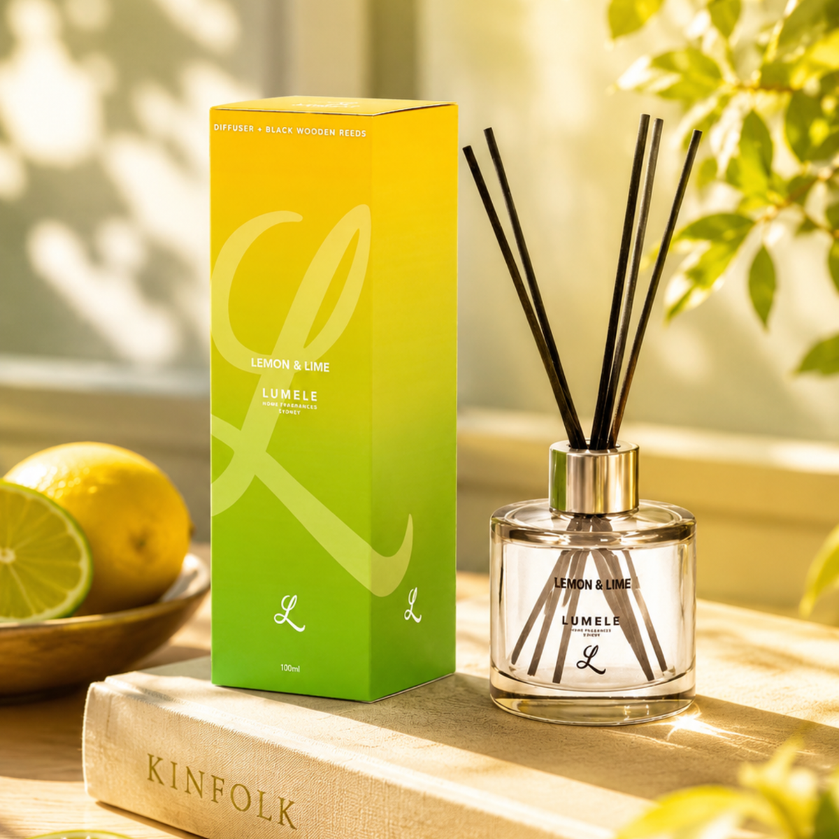 Lemon & Lime - 100% Natural Essential Oil Reed Diffuser 100ml