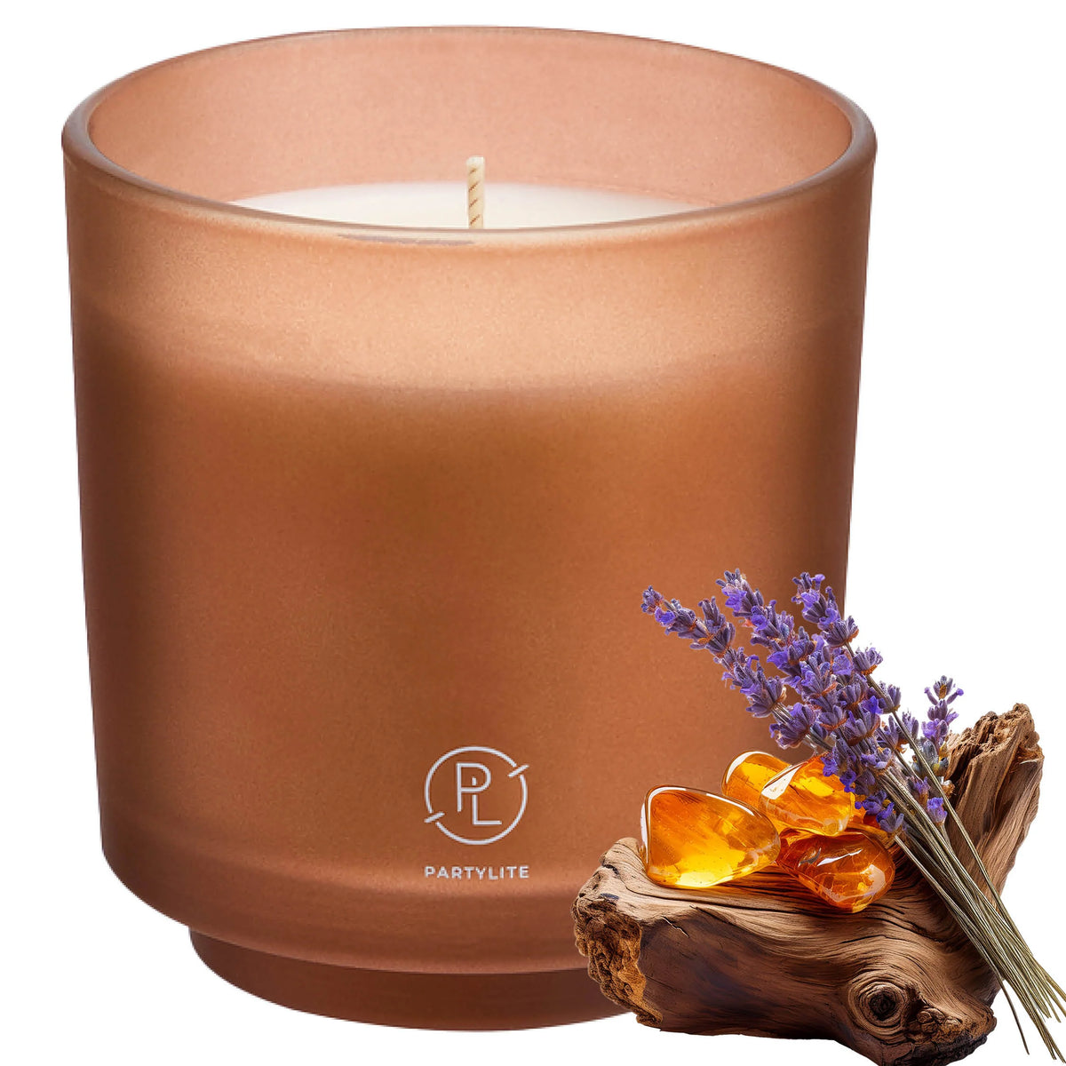 Refillable by PartyLite Tamboti Woods Jar Candle
