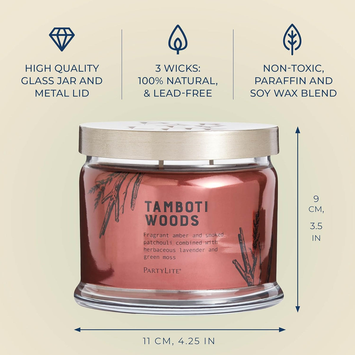 Tamboti Woods 3-Wick Jar Candle