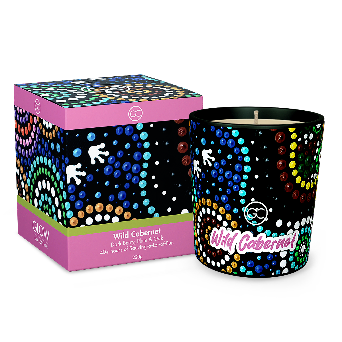 Wild Cabernet - Dark Berry and Plum Scented Soy Paraffin Candle 40hr Burn