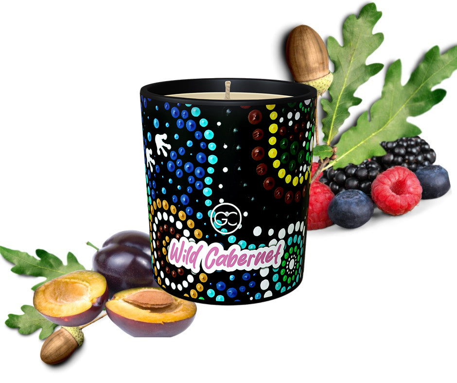 Wild Cabernet - Dark Berry and Plum Scented Soy Paraffin Candle 40hr Burn