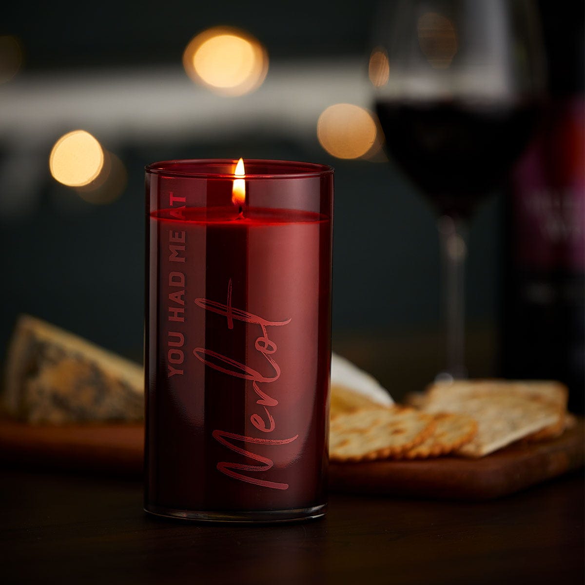 You Had Me at Merlot - Raspberry, Cherry and White Oak Scented Jar Candle
