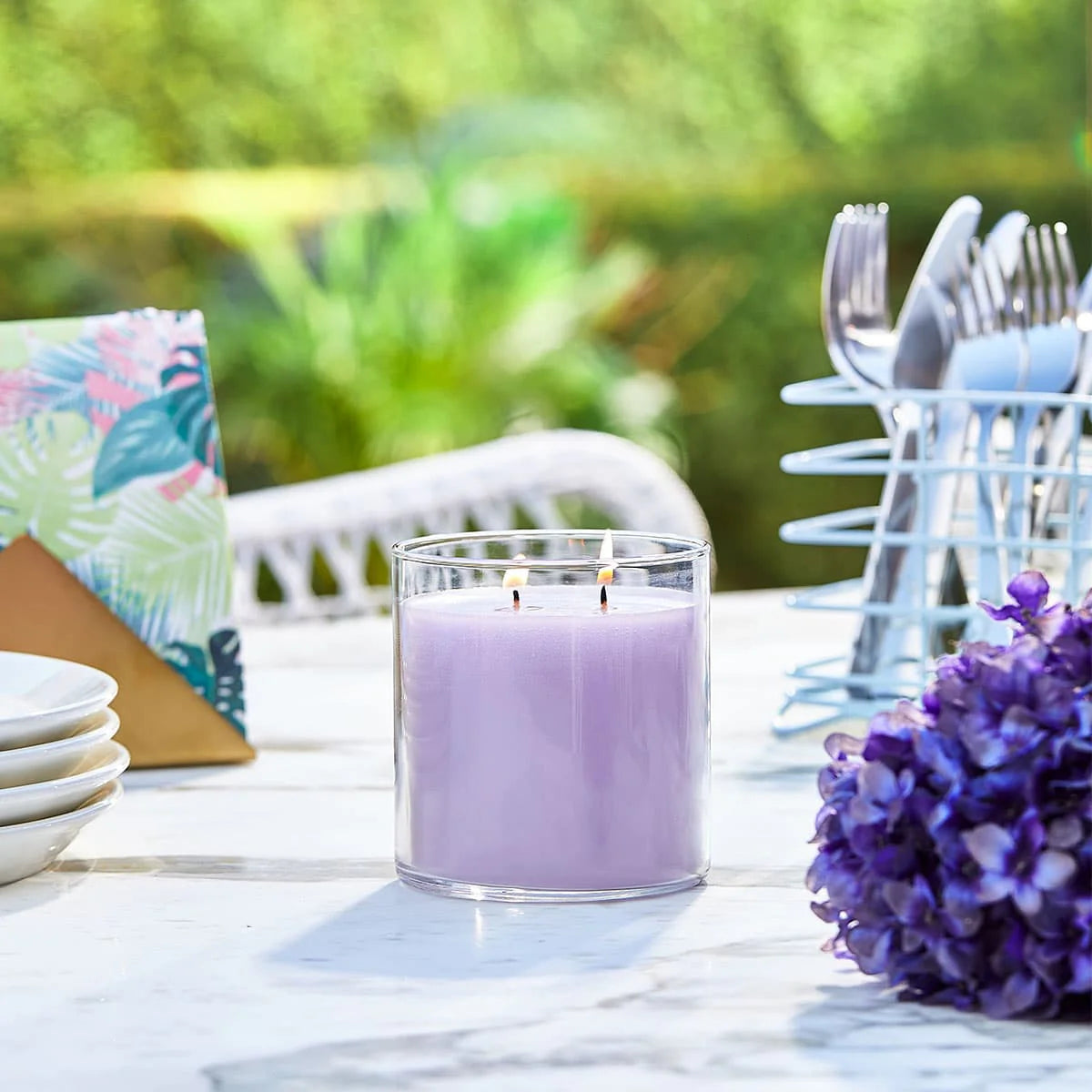 GloLite by PartyLite Geranium Citronella Scented 2-Wick Jar Candle