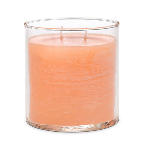 GloLite by PartyLite Peach Honey Citronella Scented 2-Wick Jar Candle