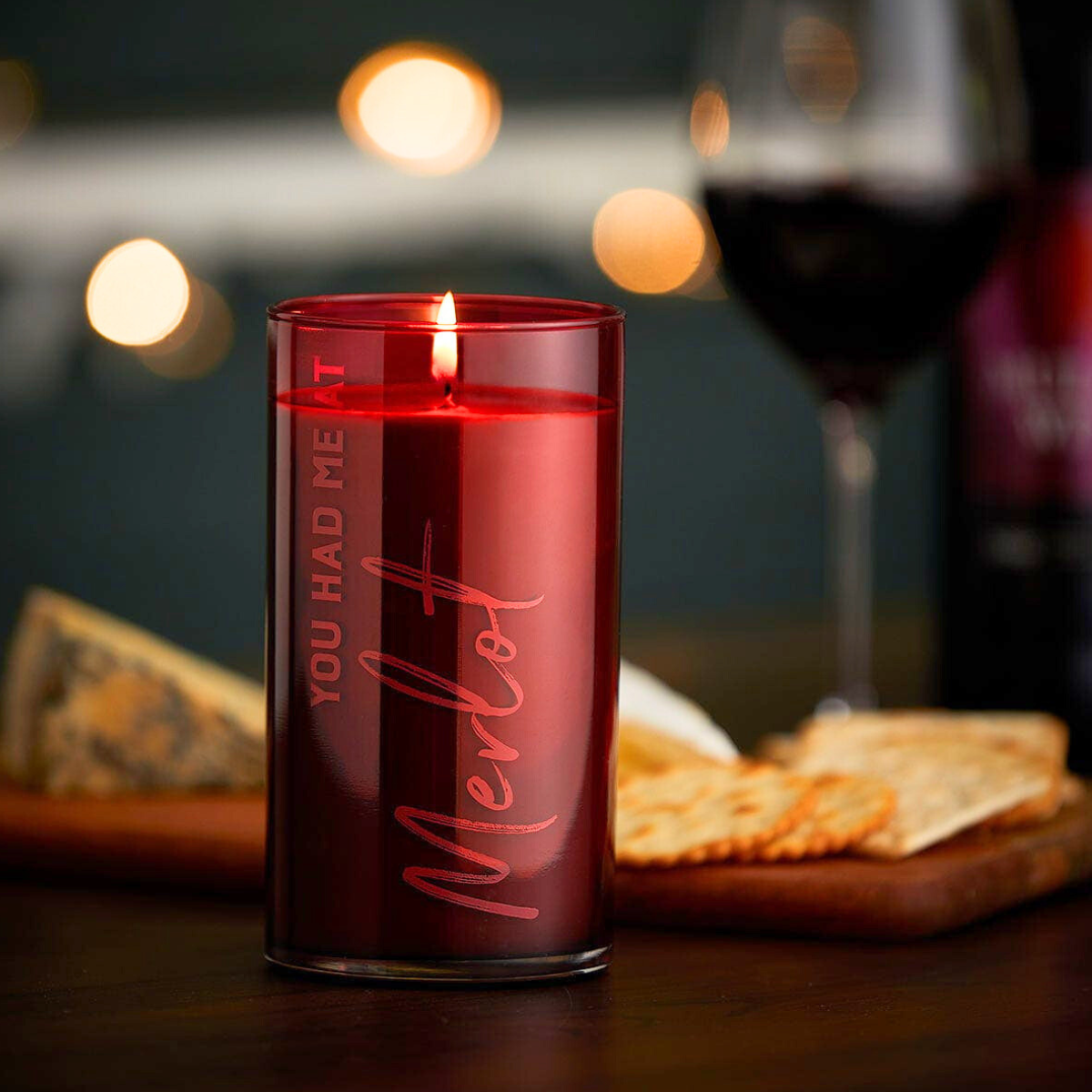 You Had Me at Merlot - Raspberry, Cherry and White Oak Scented Jar Candle