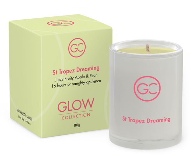 St Tropez Dreaming - French Pear Scented Mini Jar Soy Candle 16hr Burn