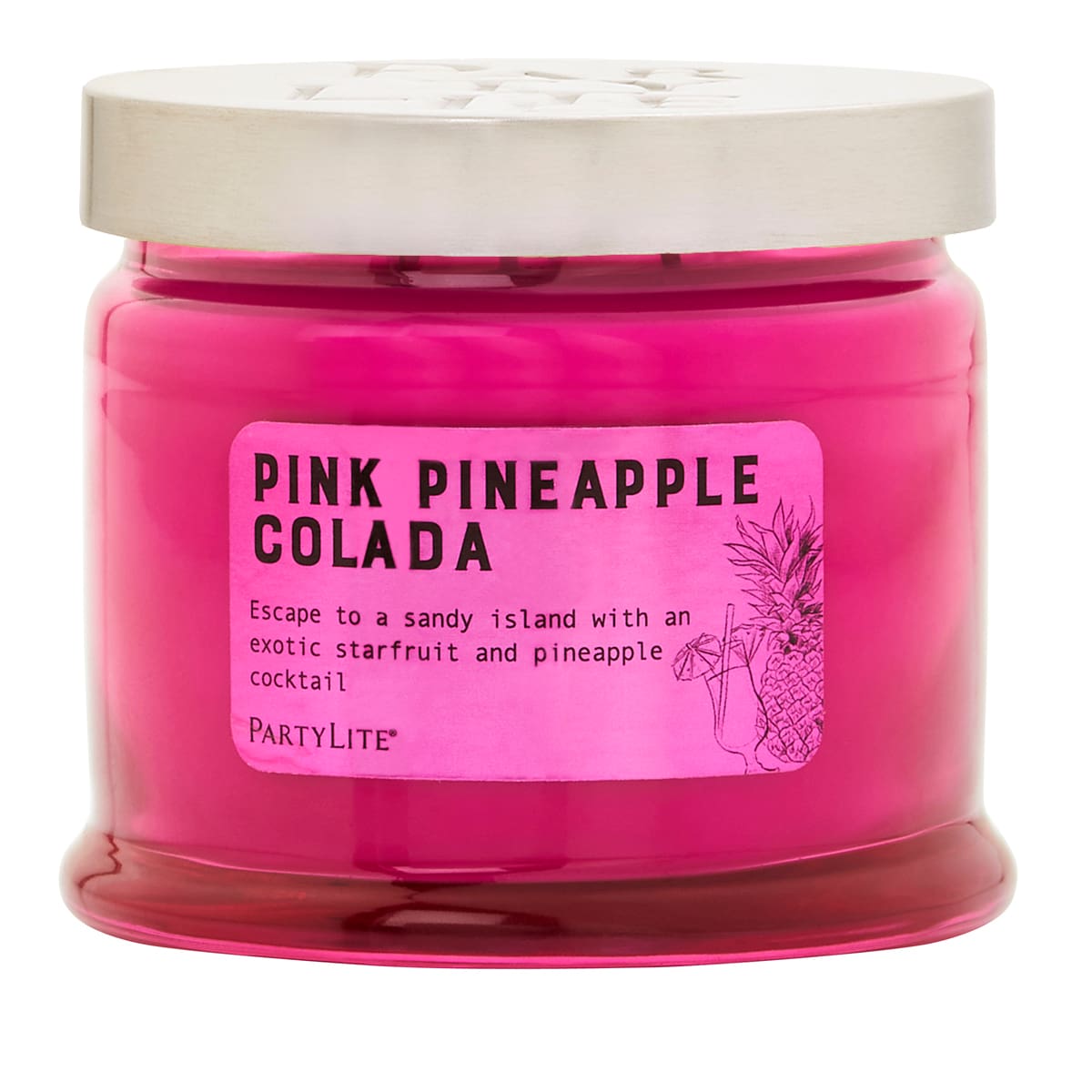 Pink Pineapple Colada 3 Wick Jar Candle