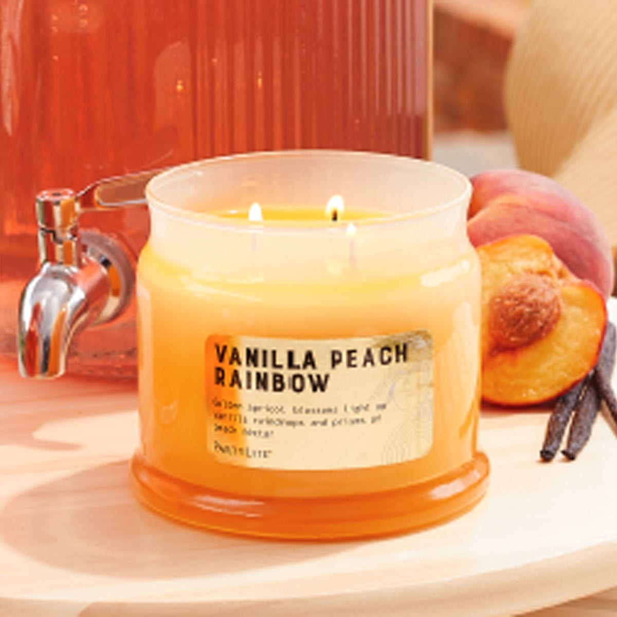 Vanilla Peach Rainbow 3-Wick Jar Candle