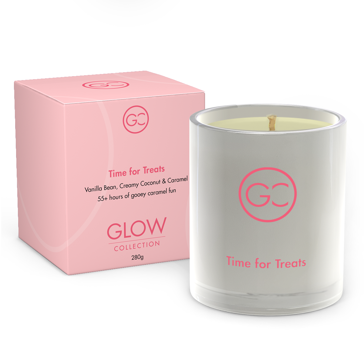 Time for Treats - Coconut &amp; Caramel Scented Soy Candle 55hr Burn