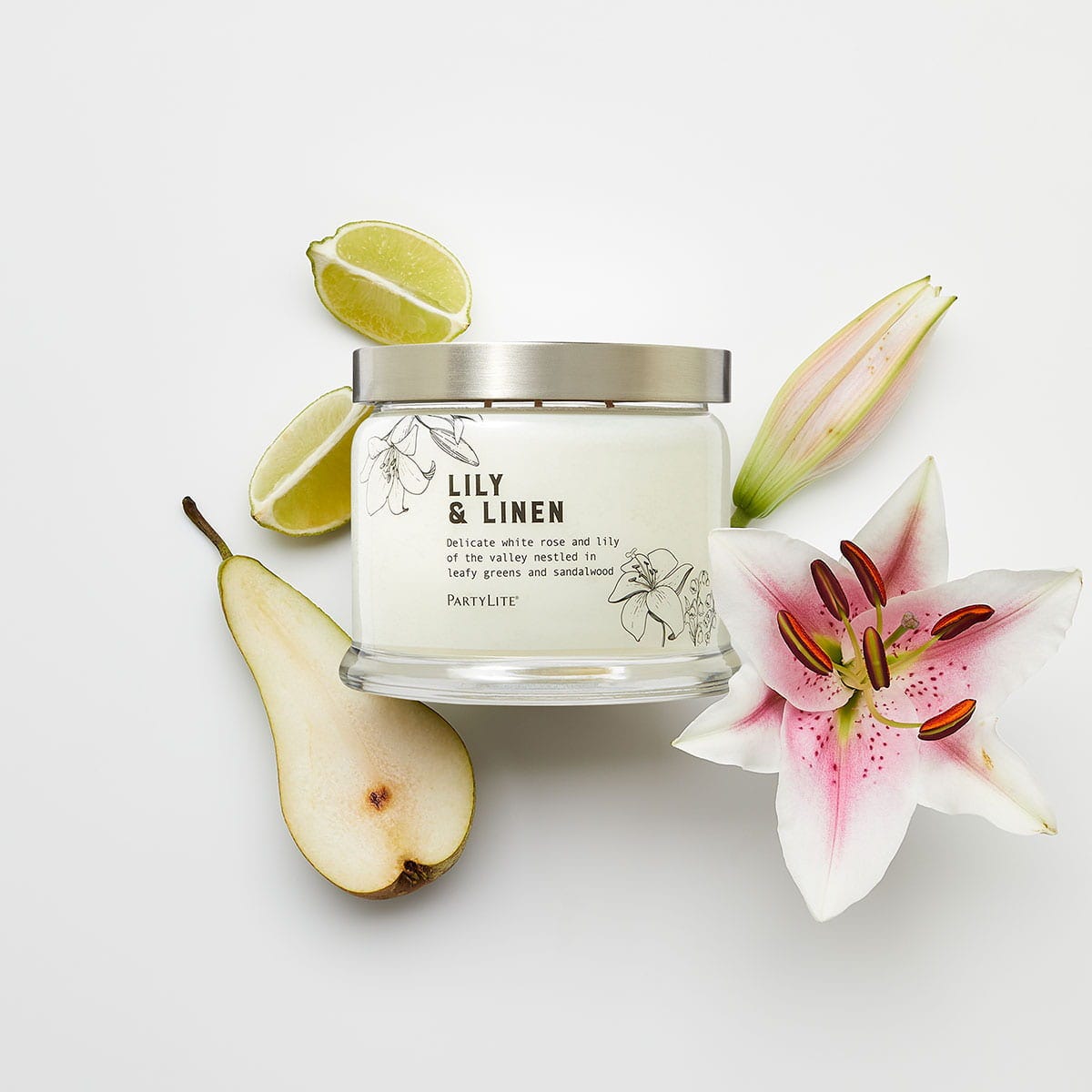 Lily &amp; Linen 3-Wick Jar Candle