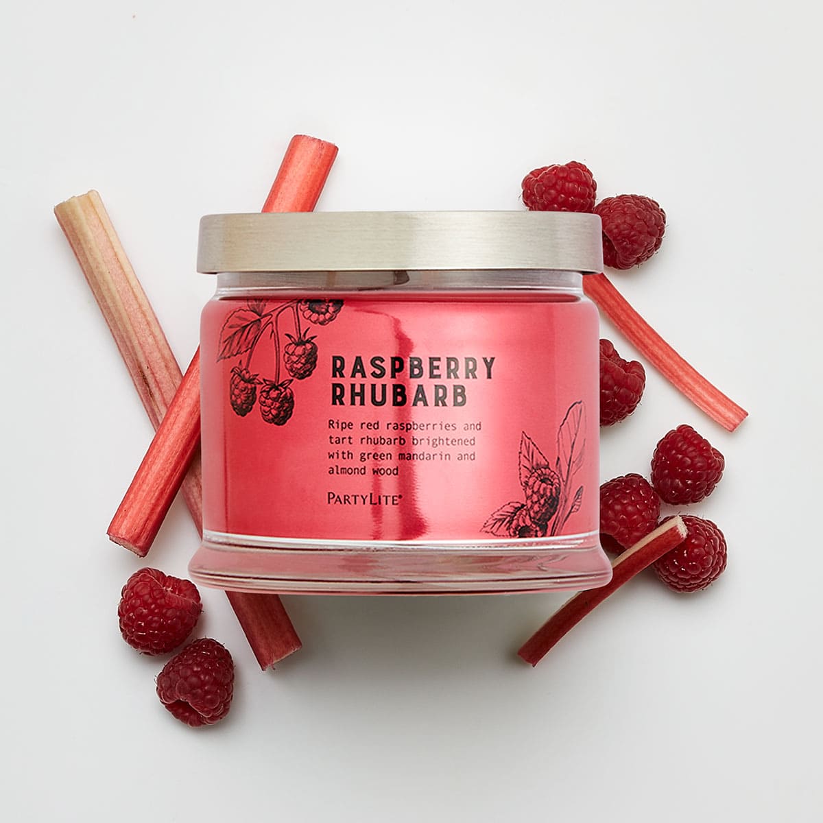 Raspberry Rhubarb 3-Wick Jar Candle