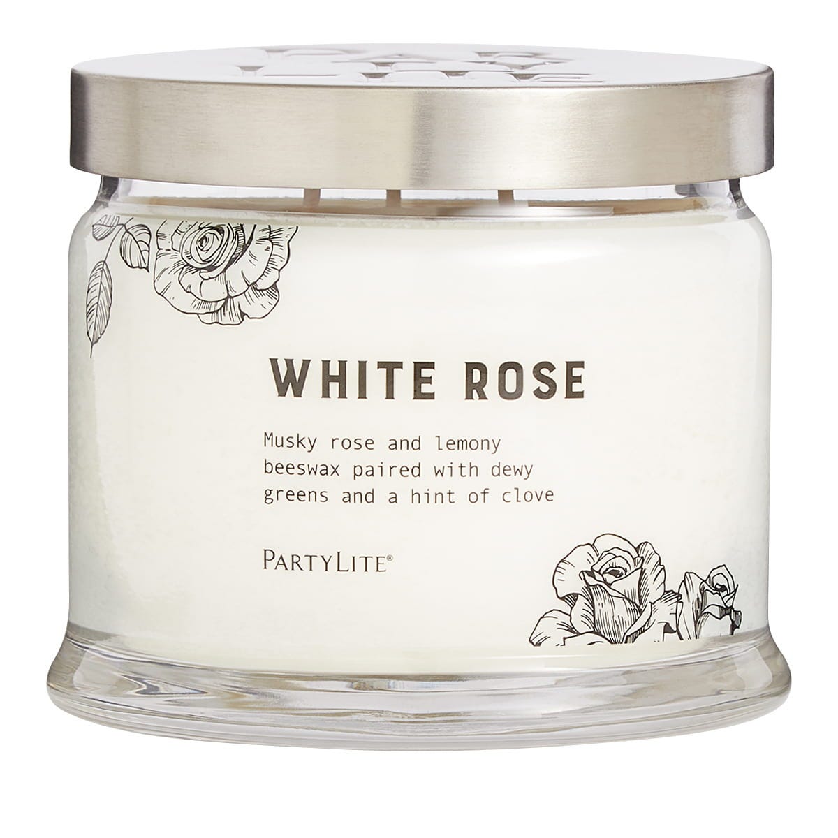 White Rose 3-Wick Jar Candle