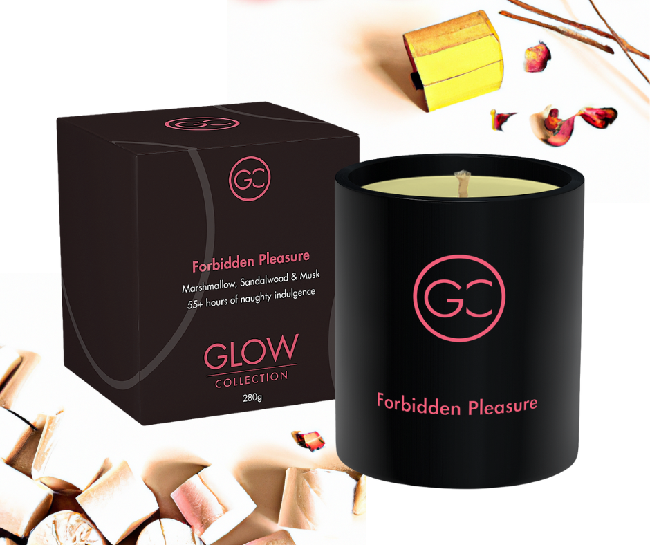 Forbidden Pleasure - Marshmallow Scented Soy Candle 55hr Burn