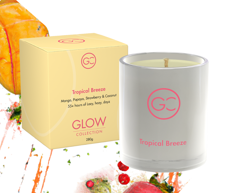 Tropical Breeze Scented Soy Candle 55hr Burn