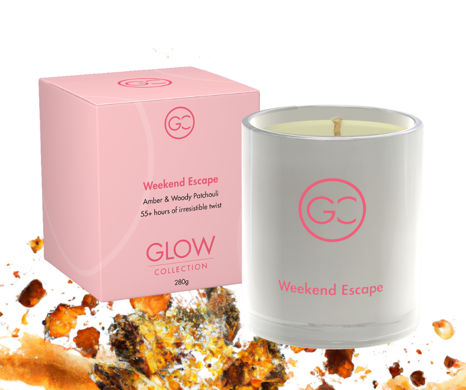 Weekend Escape - Amber Scented Soy Candle 55hr Burn